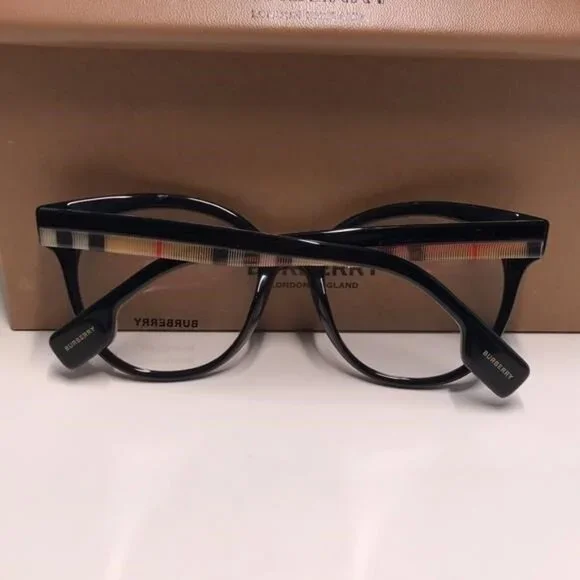 New Authentic Burberry Black and Gold Women's Glasses BE2356 3942